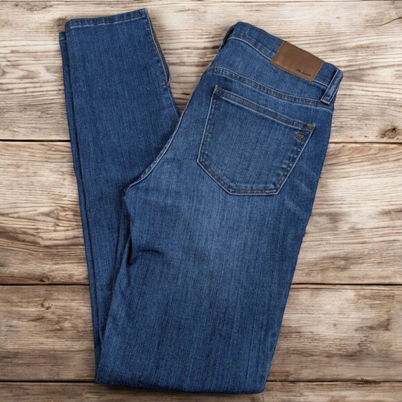 Madewell‎ Jeans 9” High Rise Skinny womens 28x30 Stretch Denim Blue - Picture 1 of 16